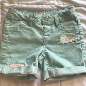 girls casual denim shorts